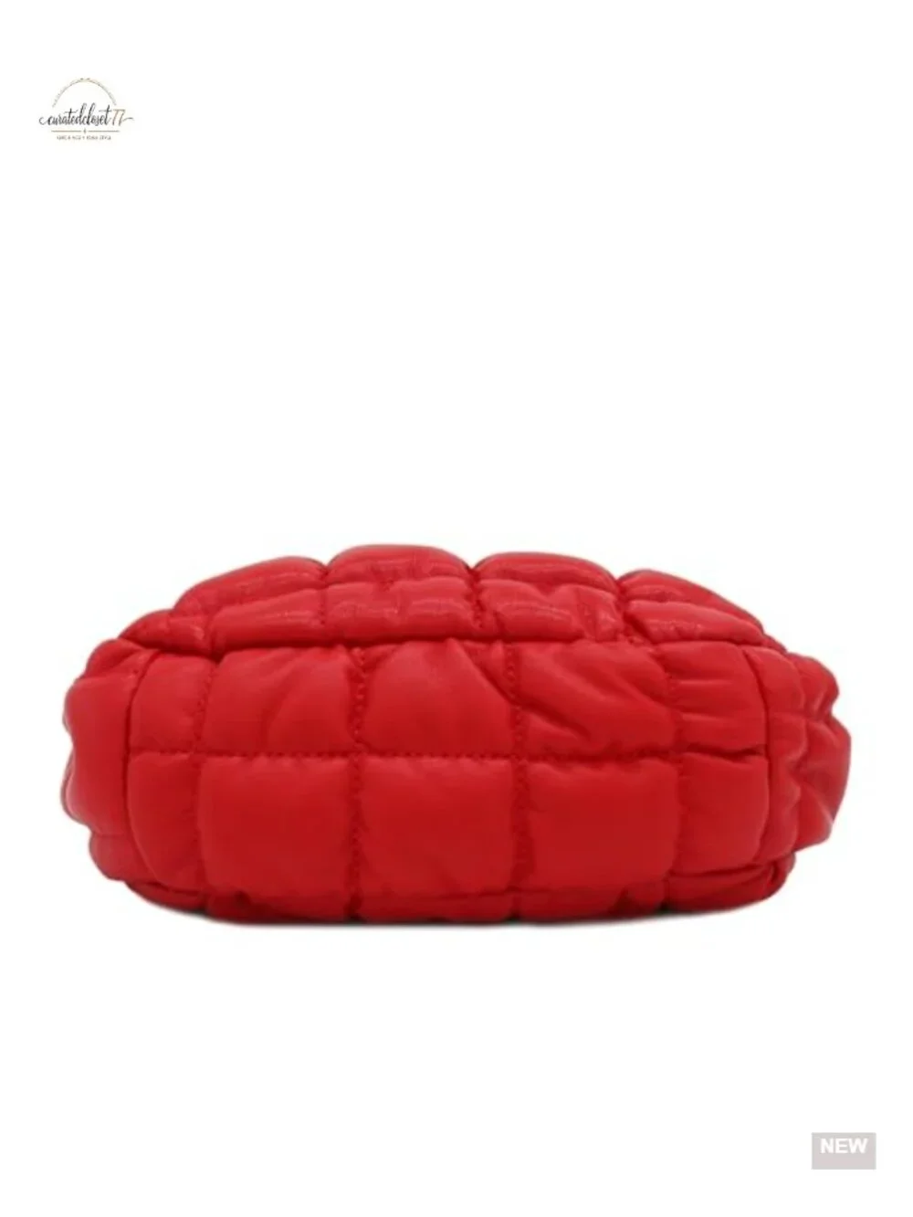 Mini Quilted Soft PU Leather Crescent Puffer Crossbody Evening Bag